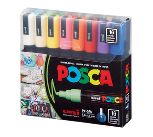 8 Pcs Uni Posca Marker PC-5M Acrylic Waterproof Permanent Graffiti Paint Pen for Rock Mug Ceramic Glass Wood Fabric Painting Supplies