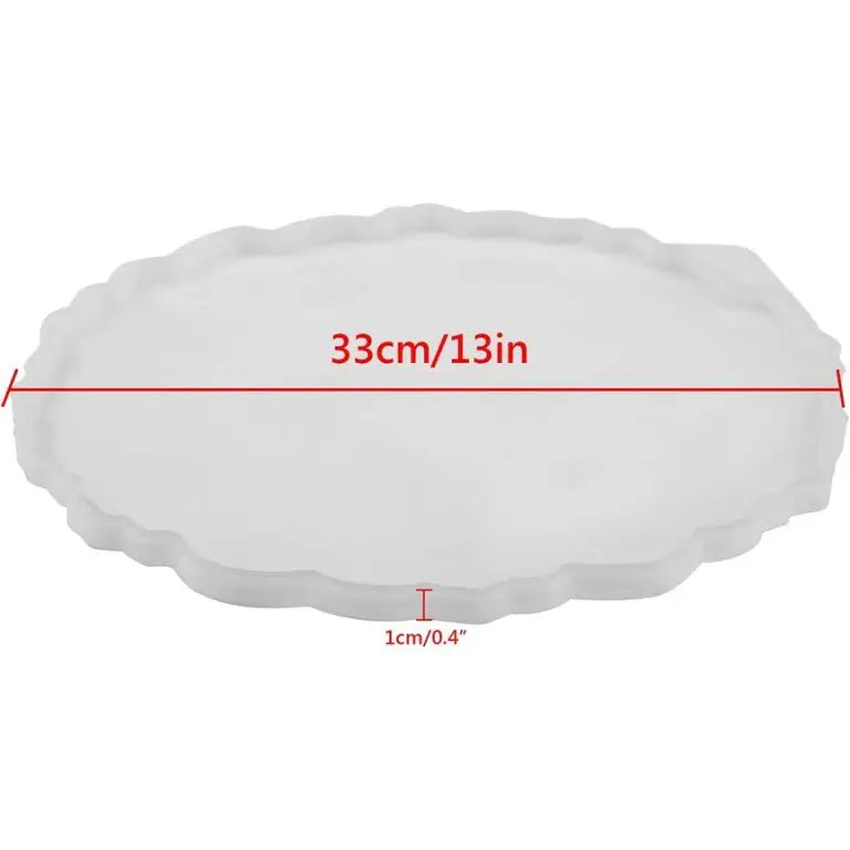 13 Inch Irregular Round Nikah Plaque Tray DIY Resin Silicon Mold