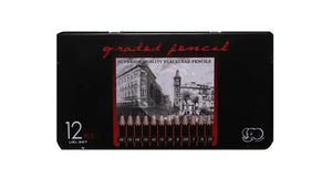 Artist Graded Pencil Set of 12 | Professional Sketching & Drawing Pencils