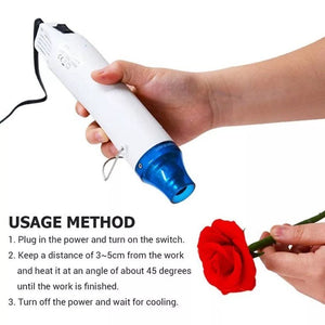 Heat Gun, Mini Hot Air Gun for DIY Crafts Portable Heat Air Gun Tool for Embossing Shrink Wrapping Drying Paint 220V