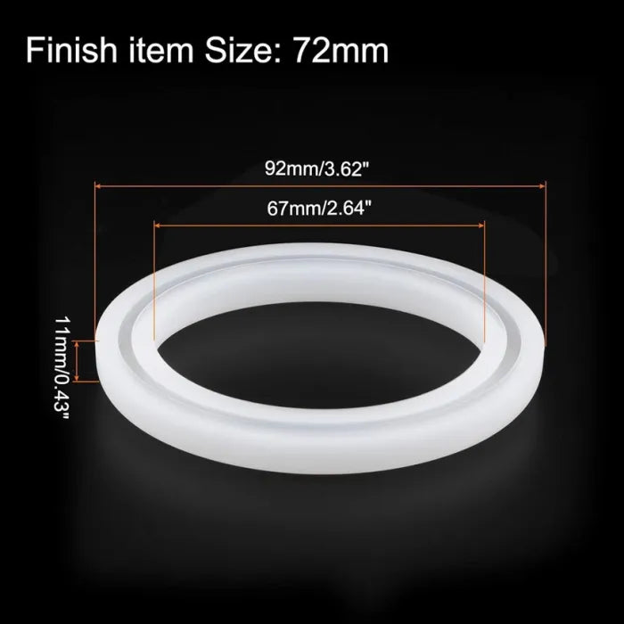 Bracelet Silicone Mold – Round Epoxy Resin Mold for DIY Bangle, Wristlet Keychains, Car Accessories, and Jewelry Making