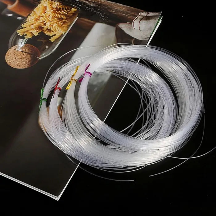 Clear Nylon Fish Line Wire – Non-Stretch Beading Cord for Jewelry & Crafts