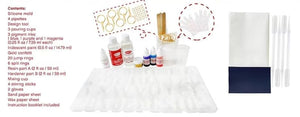 Monogram Resin Letter Casting Kit, 51-Piece Set with Silicone Mould, Pigments, and Tools