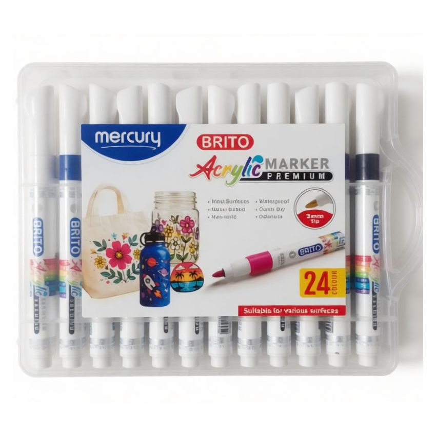 Mercury Brito Premium Acrylic Marker Tip 3mm set