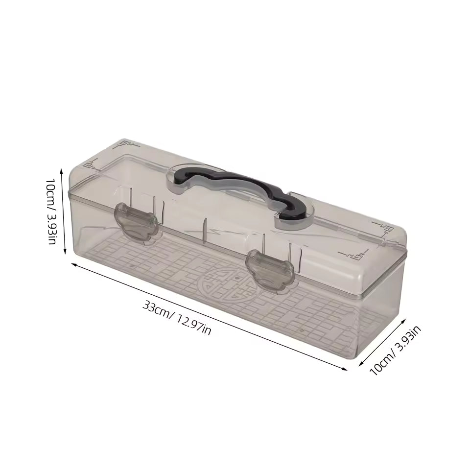 Large Capacity Handheld Transparent Storage Box for Sewing Embroidery Painting Crafts Art Supplies Organizer Portable