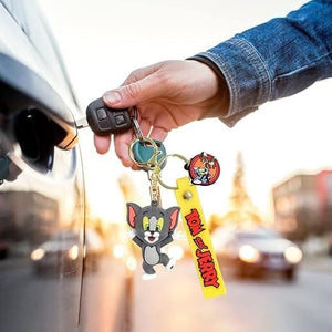 Tom & Jerry keychain for kids. Perfect for school bags, car keys & birthday gifts.
