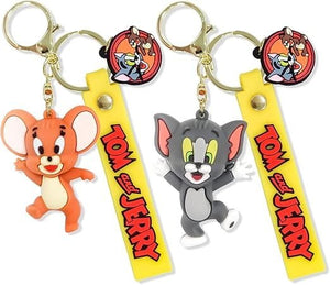 Tom & Jerry keychain for kids. Perfect for school bags, car keys & birthday gifts.