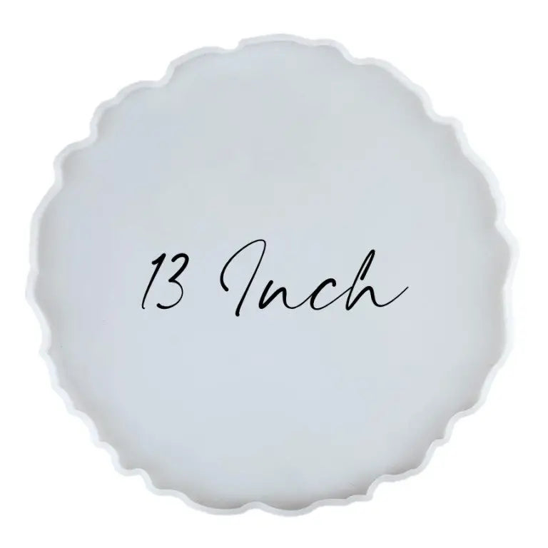 13 Inch Irregular Round Nikah Plaque Tray DIY Resin Silicon Mold