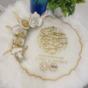 13 Inch Irregular Round Nikah Plaque Tray DIY Resin Silicon Mold