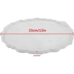 13 Inch Irregular Round Nikah Plaque Tray DIY Resin Silicon Mold