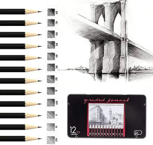 Artist Graded Pencil Set of 12 | Professional Sketching & Drawing Pencils
