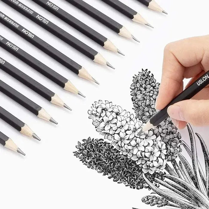 Artist Graded Pencil Set of 12 | Professional Sketching & Drawing Pencils