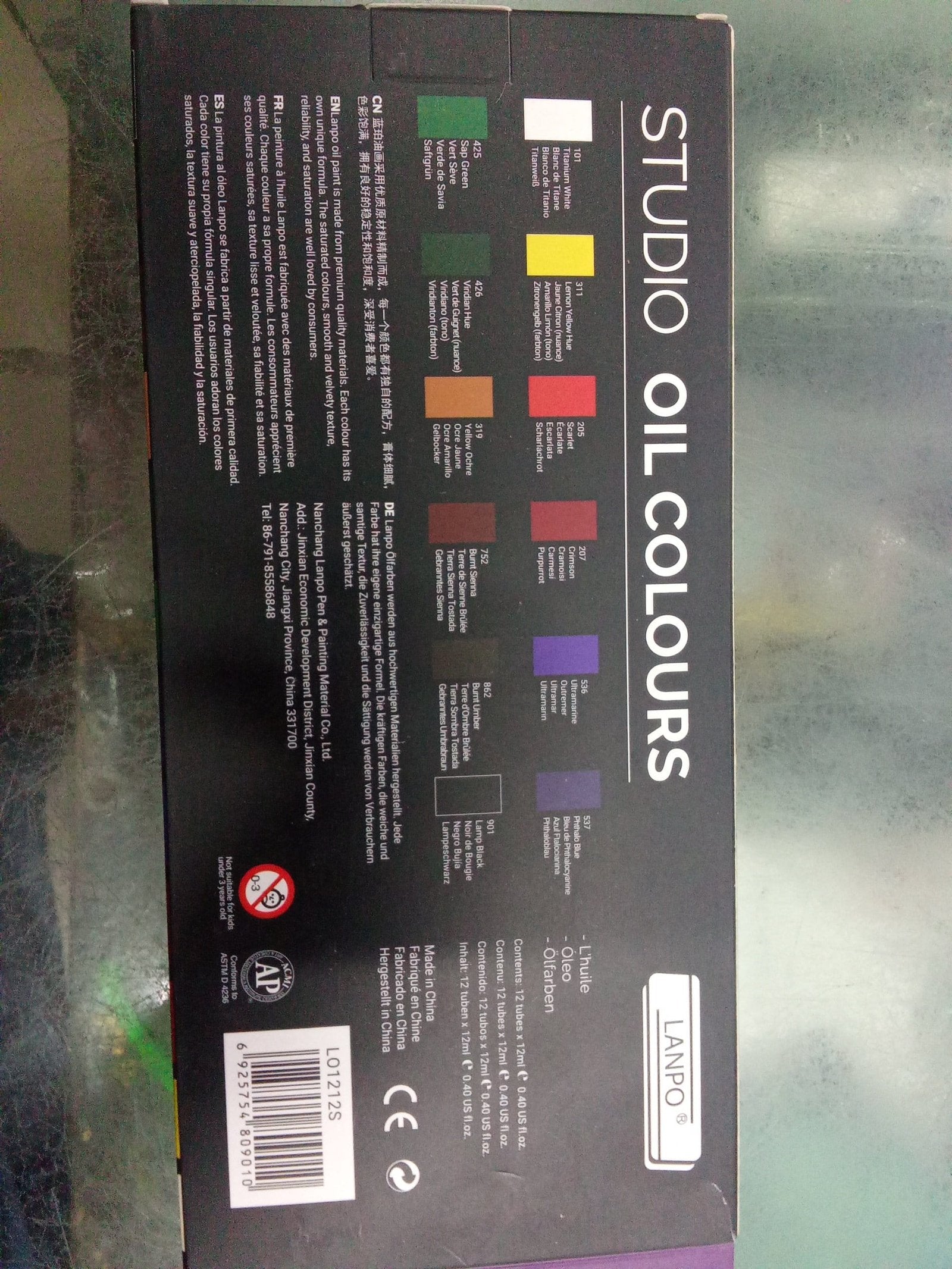 Lanpo Studio Oil Colours – 12 Colour Set