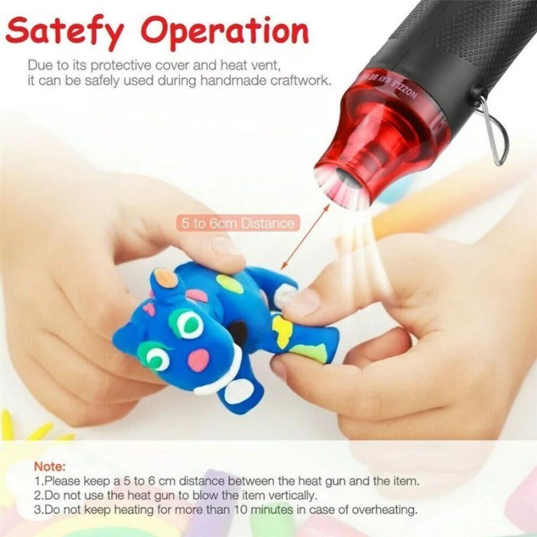 Heat Gun, Mini Hot Air Gun for DIY Crafts Portable Heat Air Gun Tool for Embossing Shrink Wrapping Drying Paint 220V