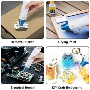 Heat Gun, Mini Hot Air Gun for DIY Crafts Portable Heat Air Gun Tool for Embossing Shrink Wrapping Drying Paint 220V