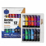 Keep Smiling Acrylic Paint Set – 30ml Tubes | Non-Toxic, Fast-Drying Artist Colors for Canvas | 6, 12, 18, 24 & 36 Shades