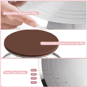 Cake Turntable Set – Smooth 360° Rotation for Perfect Decorating