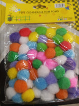 Fluffy Colourful Pom Pom Balls