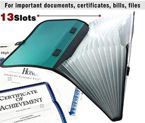 Portfolio Expanding File Folder A4 Size for Drawing Artist Architect Document Lock Storage Bag Legal Size/A4 Size 15 x 10 x 2 inches