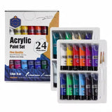 Keep Smiling Acrylic Paint Set – 30ml Tubes | Non-Toxic, Fast-Drying Artist Colors for Canvas | 6, 12, 18, 24 & 36 Shades