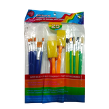 Artist's Series Artist Brush Set 25 Pieces Paint & Foam Brush Kit