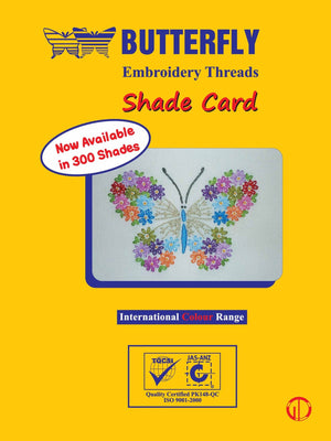 BUTTERFLY Embroidery Threads Shade Card