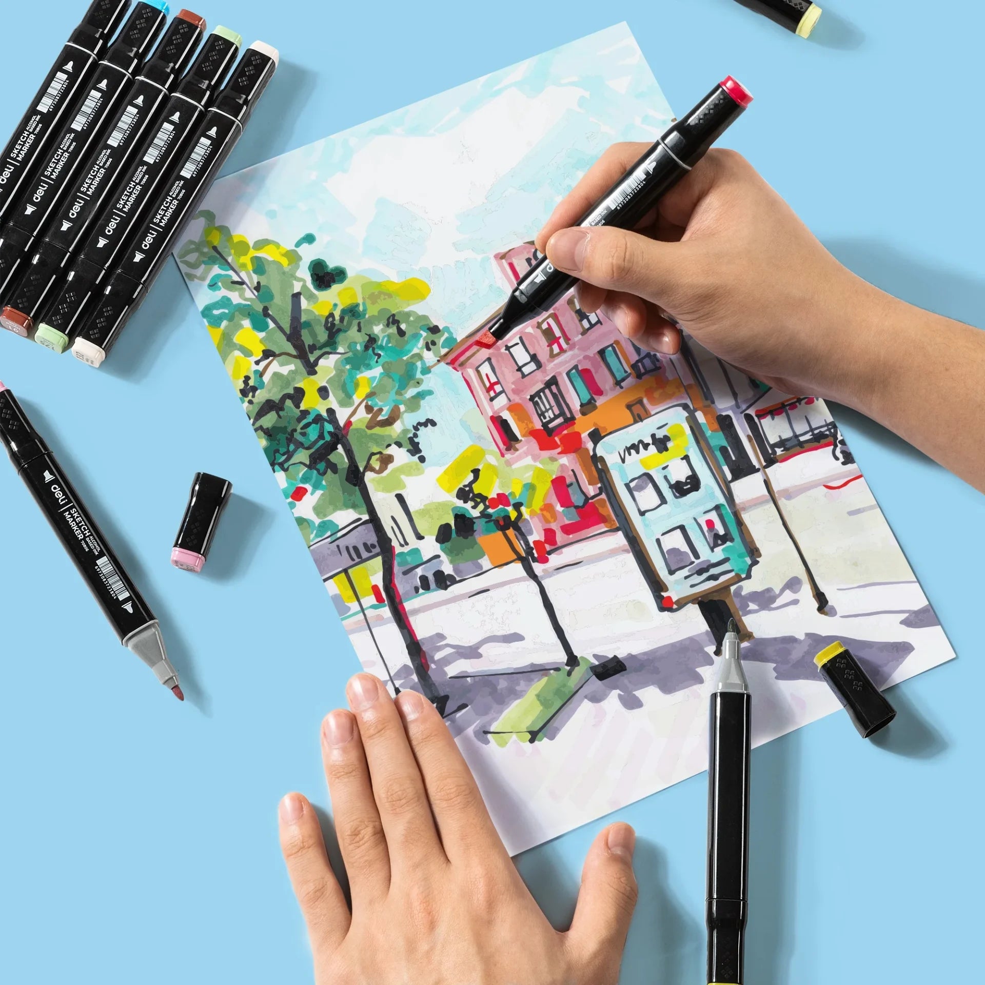 Deli  Tip Alcohol Art Markers, Permanent