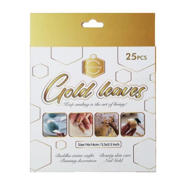 Keep Smiling Gold / Silver  Leaves 25 Pc
