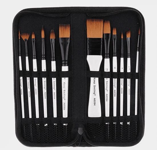 Keep Smiling Value Artist Paint Brushes Set (12Pcs)