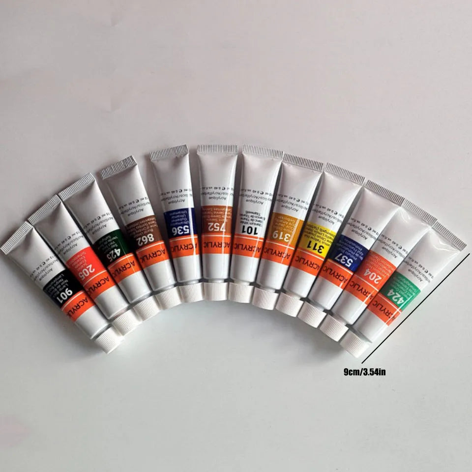 Lanpo Acrylic Paint Set 12 Colors