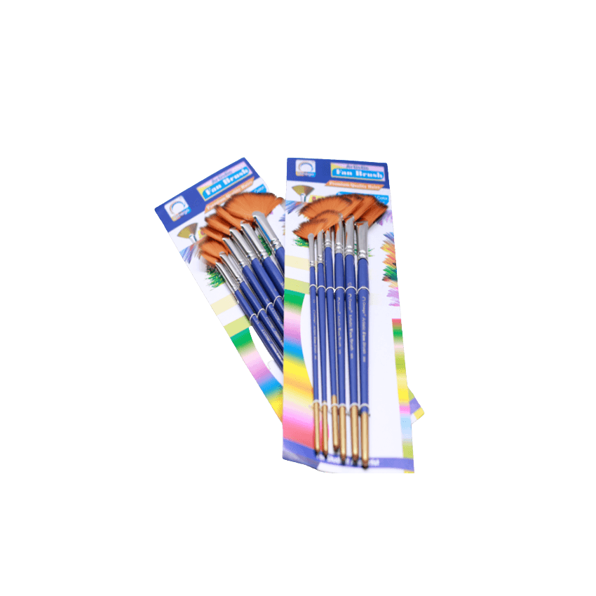 Omega Artist Fan Brushes Set 6 Pc