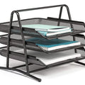 Heavy metal 3 Tier Metal Mesh File Tray Document, Paper, Files, Letters, folders Holder Desk Organizer