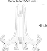 4/6/10 Inches Plastic Easels Plate Holder Picture Frames Photo Book Pedestal Holder Portable Display Stand Stander