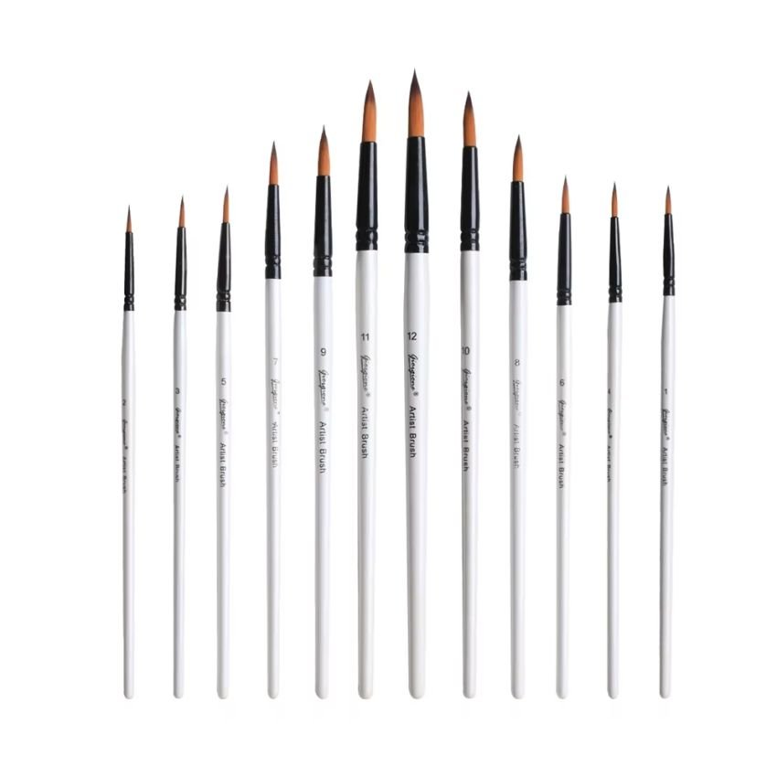 Giorgione Nylon Artist Round Paint Brushes set