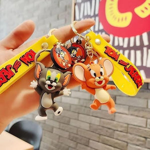 Tom & Jerry keychain for kids. Perfect for school bags, car keys & birthday gifts.