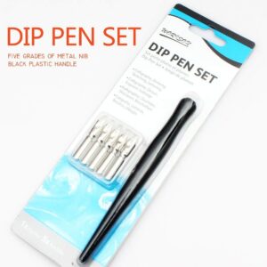 Image of the Worison Calligraphy Pen Set showcasing five different tip varieties for versatile writing styles."