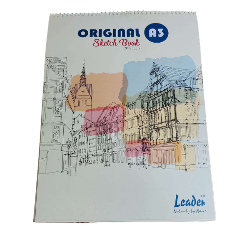 Deli A3 Sketch Book (16" x 11.5") with 20 Sheets – Ideal for Sketching and Painting, Pack of 1