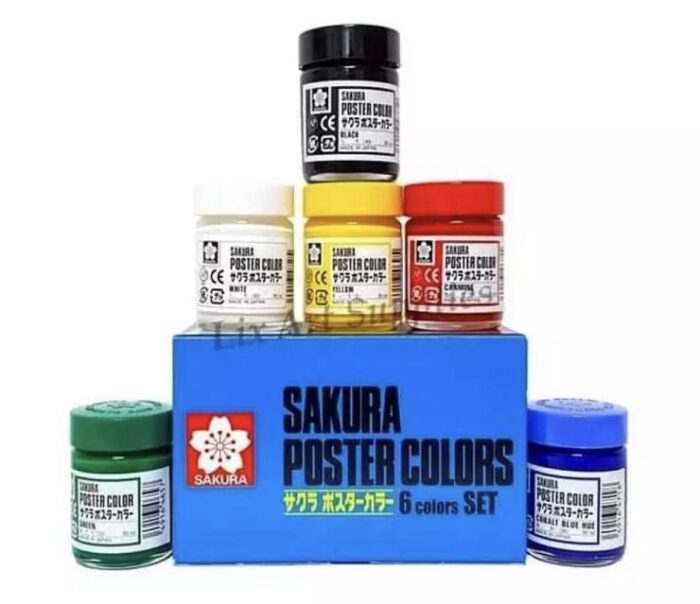 sakura poster colours 06 pcs set 1 4688 389576 190420092946 Nazar Brothers