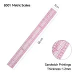 Kearing Transparent Metric Straight Ruler Pattern Making Cutting Rulers Sewing Tailor Yardstick Patchwork Accessories