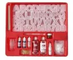 Monogram Resin Letter Casting Kit, 51-Piece Set with Silicone Mould, Pigments, and Tools - Image 3