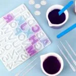 Monogram Resin Letter Casting Kit, 51-Piece Set with Silicone Mould, Pigments, and Tools - Image 4