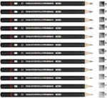 Artist Graded Pencil Set of 12 | Professional Sketching & Drawing Pencils - Image 3
