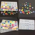 58-Piece Silicone Cabochon Jewelry Resin Mold Set - Image 3