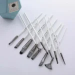 Keep Smiling 12-Piece Premium Artist Brush Set – Nylon Hair, Wooden Handle for Acrylic, Oil & Watercolor - Image 3