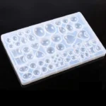 58-Piece Silicone Cabochon Jewelry Resin Mold Set