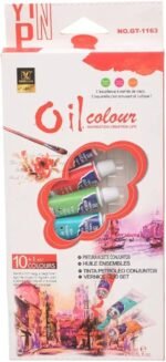 Oil Color 6ml Tube With Brush Set Of 10 Pcs - Multi Color