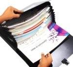 Portfolio Expanding File Folder A4 Size for Drawing Artist Architect Document Lock Storage Bag Legal Size/A4 Size 15 x 10 x 2 inches - Image 4