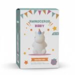 Kids Night Light – Rhinoceros Baby LED Lamp | Soft Silicone Color-Changing Nursery Light | Baby Bedroom & Gift Toy (ZH-125) (Rhinoceros)