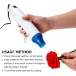 Heat Gun, Mini Hot Air Gun for DIY Crafts Portable Heat Air Gun Tool for Embossing Shrink Wrapping Drying Paint 220V - Image 4