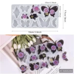 Butterflies Silicone Molds Epoxy Resin with Hole, Butterfly Mold Jewlery Making Keychain - Image 2
